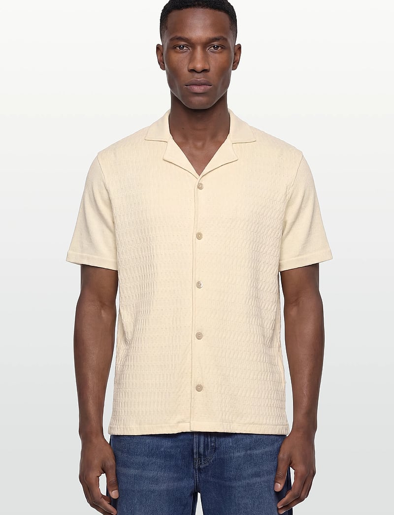 Oscar Jacobson - Kirk Knitted Shirt - basic-hemden - pompona yellow - 3