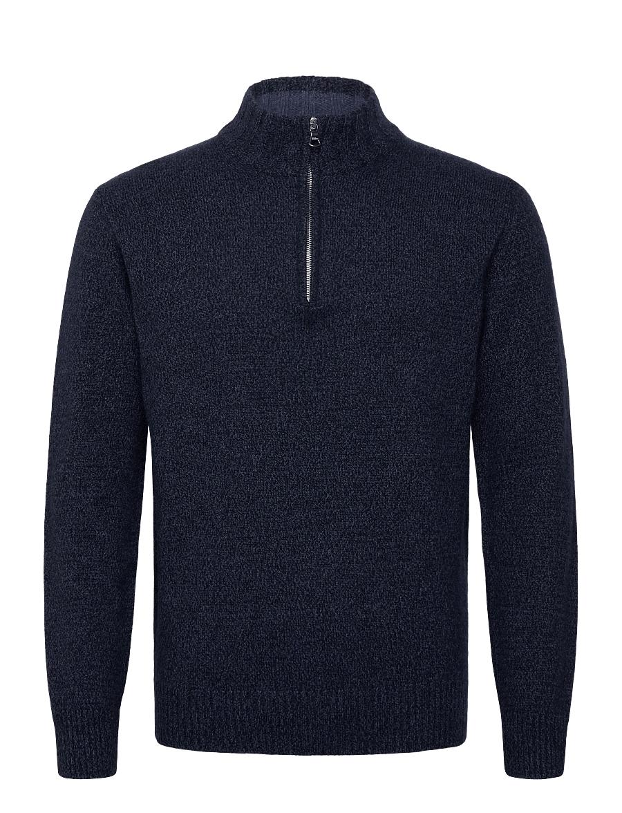 Oscar Jacobson - Paul Half Zip - halfzip strik - atlantic blue - 0