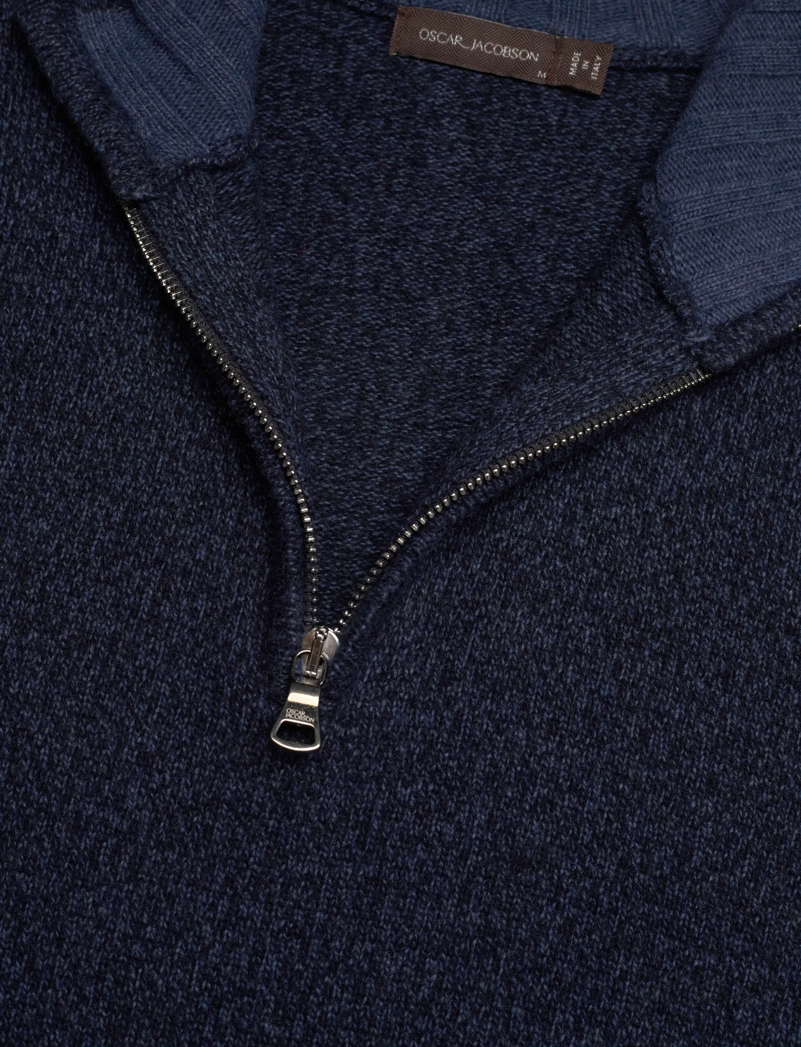 Oscar Jacobson - Paul Half Zip - halfzip strik - atlantic blue - 2
