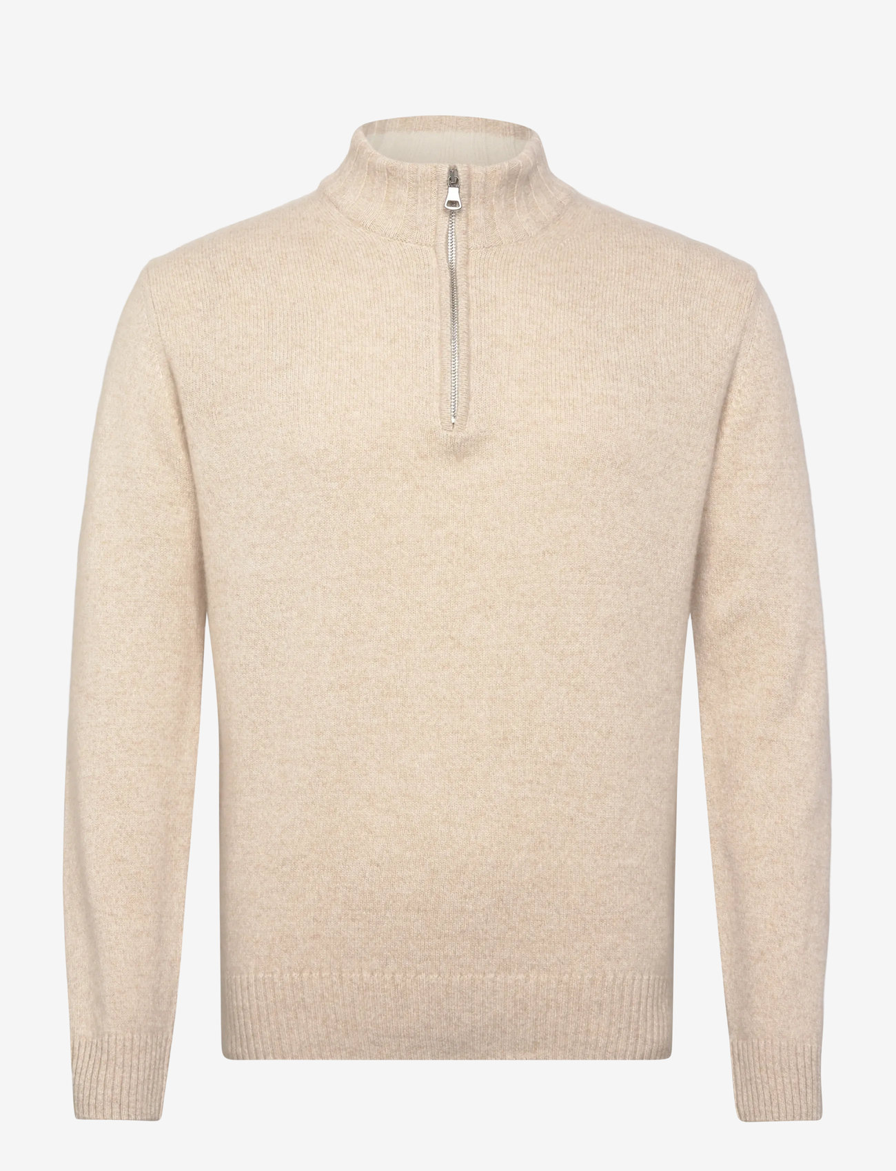Oscar Jacobson - Paul Half Zip - tõmblukk-kaelusega dressipluusid - beach beige - 0
