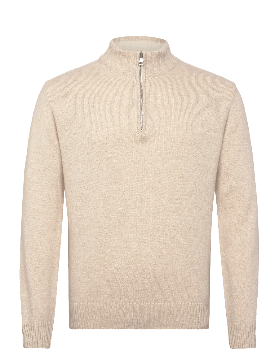 Oscar Jacobson - Paul Half Zip - halfzip strik - beach beige - 0