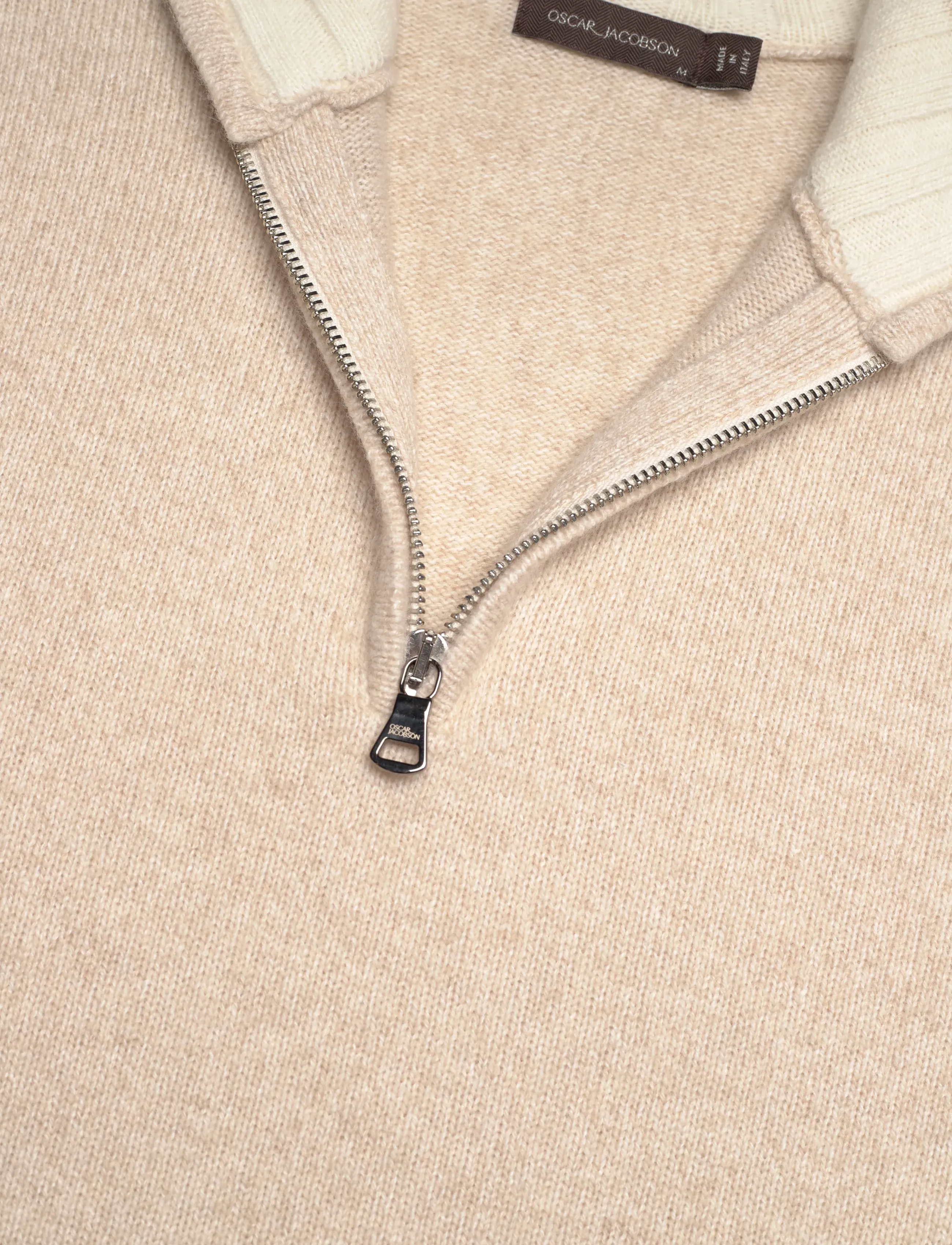 Oscar Jacobson - Paul Half Zip - halfzip strik - beach beige - 2