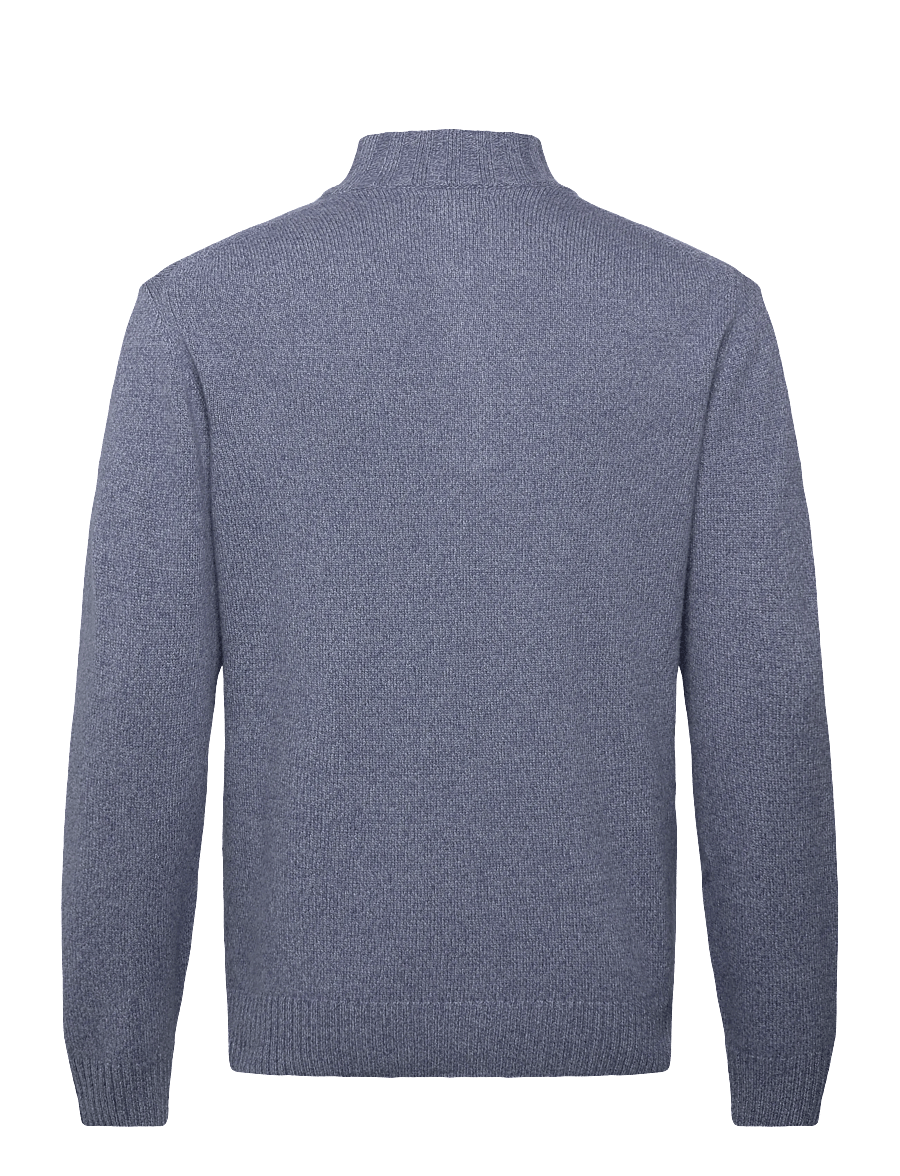 Oscar Jacobson - Paul Half Zip - pullover mit halbem reißverschluss - cob blue - 1