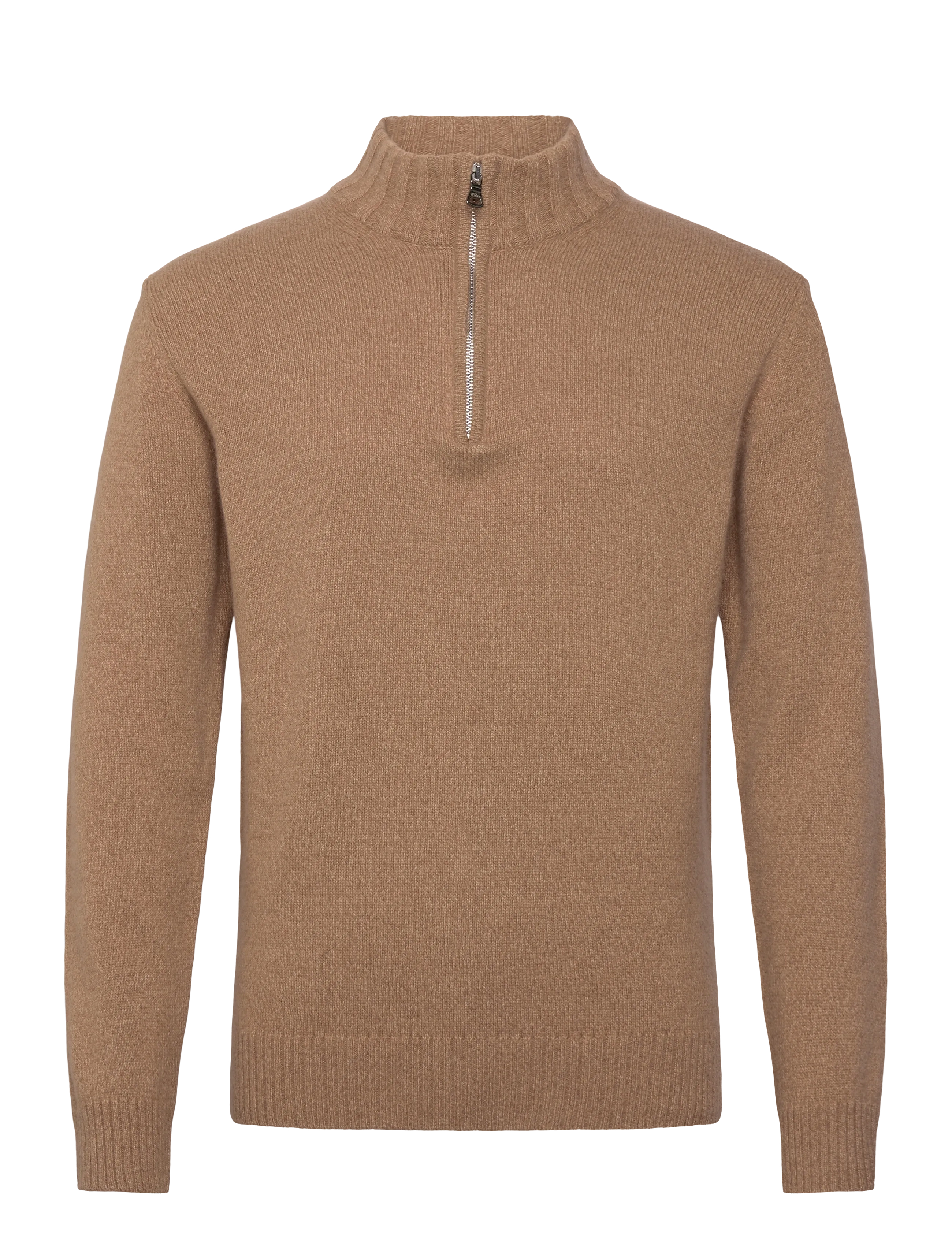 Oscar Jacobson Paul Half Zip - Halfzip strik - TOFFEE BEIGE / beige