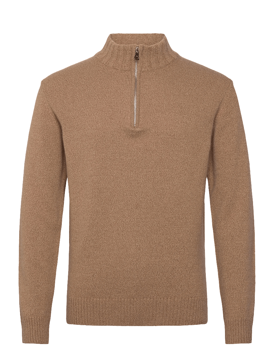 Oscar Jacobson - Paul Half Zip - half zip-tröjor - toffee beige - 0