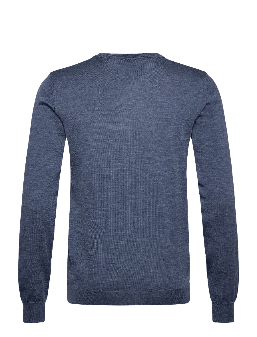 Oscar Jacobson - Miguel Roundneck - Ümmarguse kaelusega kudumid - denim blue - 1