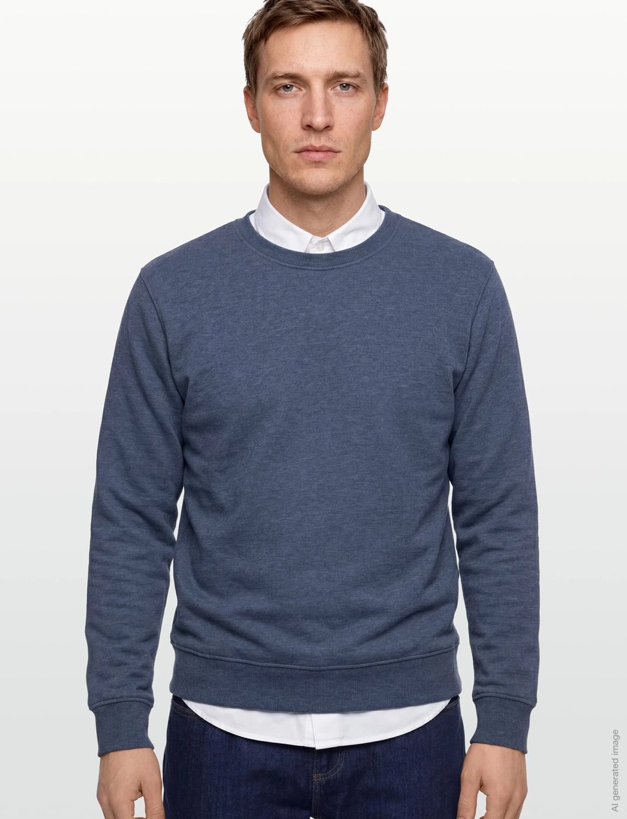 Oscar Jacobson - Miguel Roundneck - Ümmarguse kaelusega kudumid - denim blue - 3