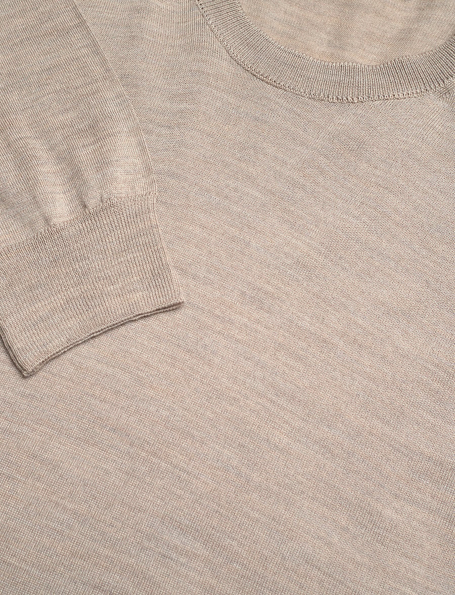 Oscar Jacobson - Miguel Roundneck - rundhalsad - baked beige - 2