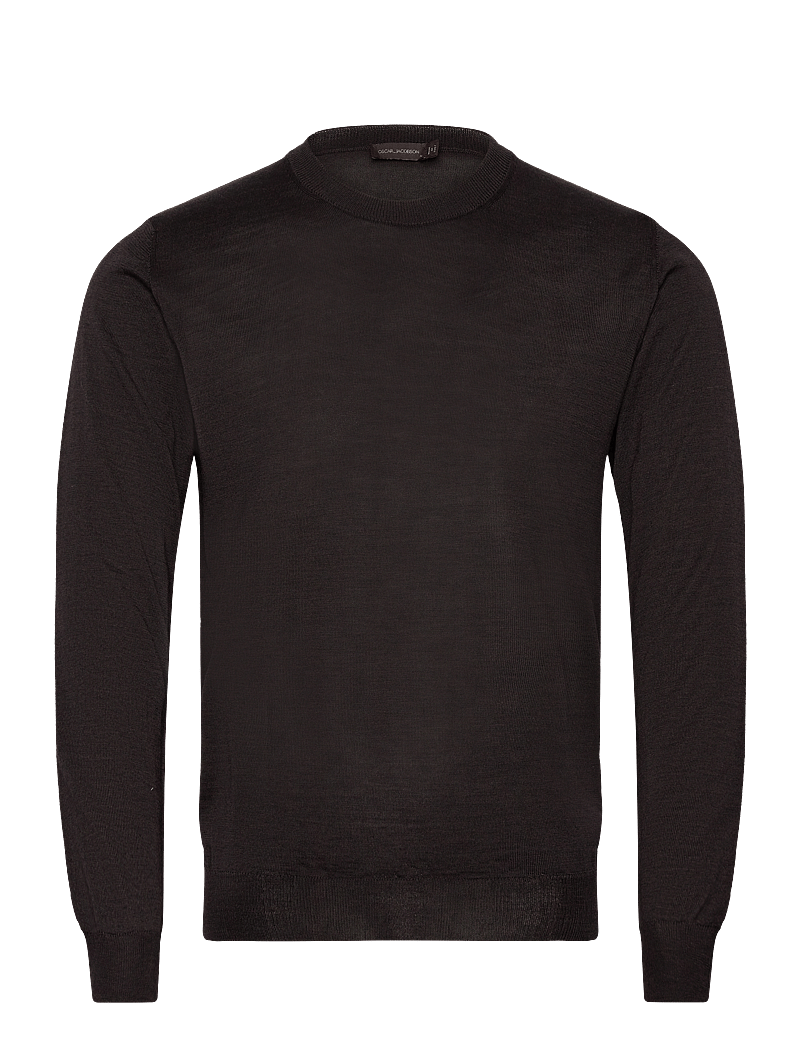 Oscar Jacobson - Miguel Roundneck - rund hals - brown flannel - 0