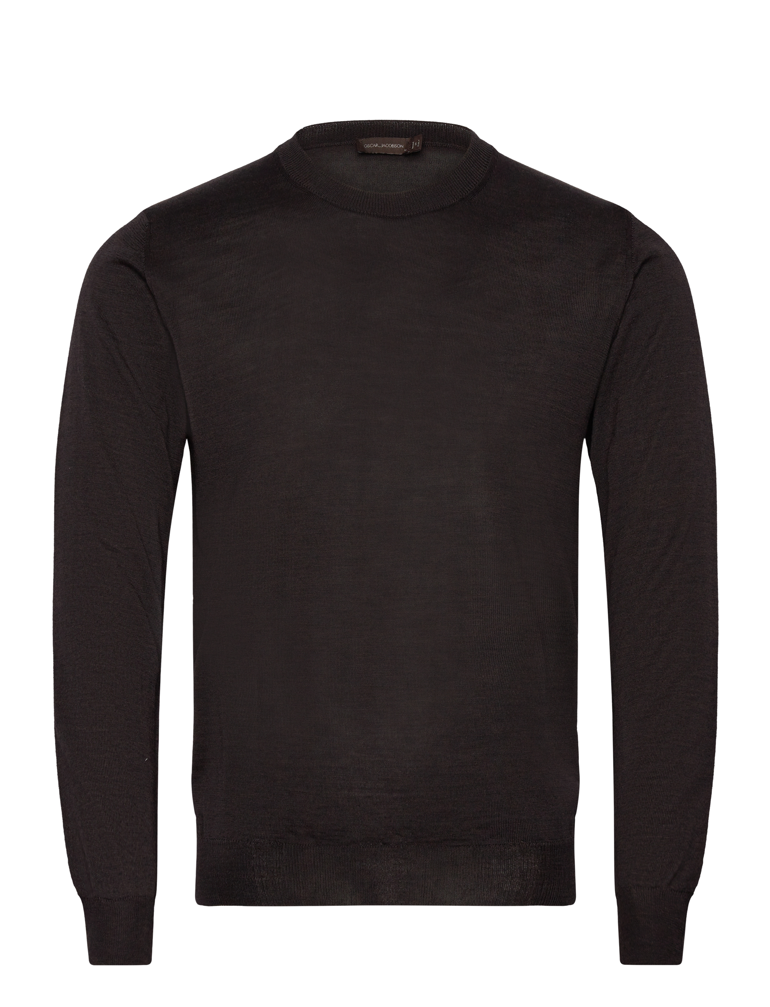 Oscar Jacobson Miguel Roundneck - Strickmode - BROWN FLANNEL / brown