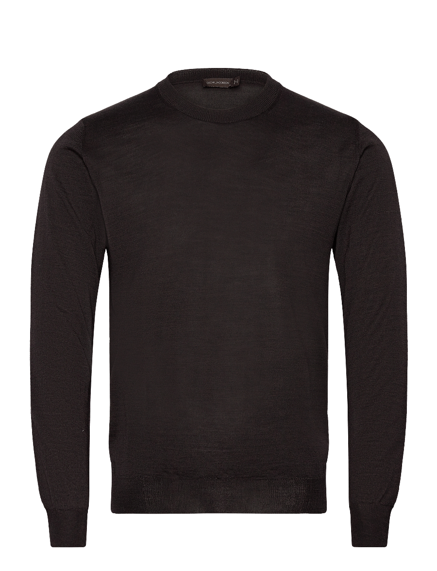 Oscar Jacobson - Miguel Roundneck - Ümmarguse kaelusega kudumid - brown flannel - 0