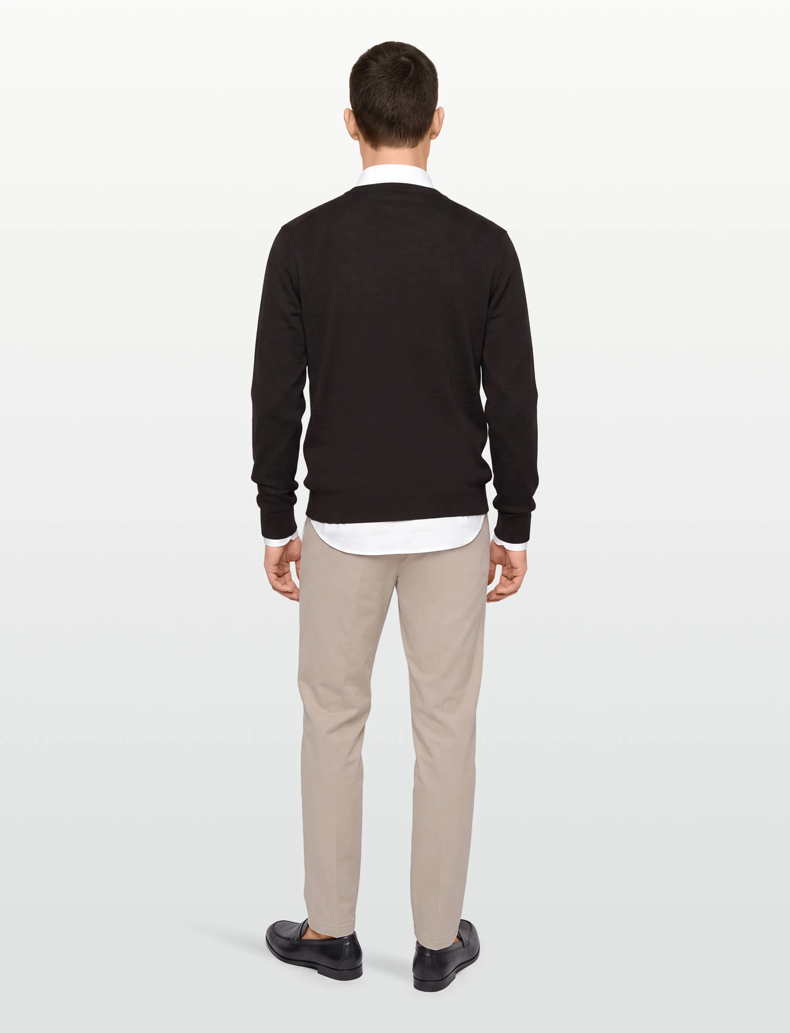 Oscar Jacobson - Miguel Roundneck - Ümmarguse kaelusega kudumid - brown flannel - 4