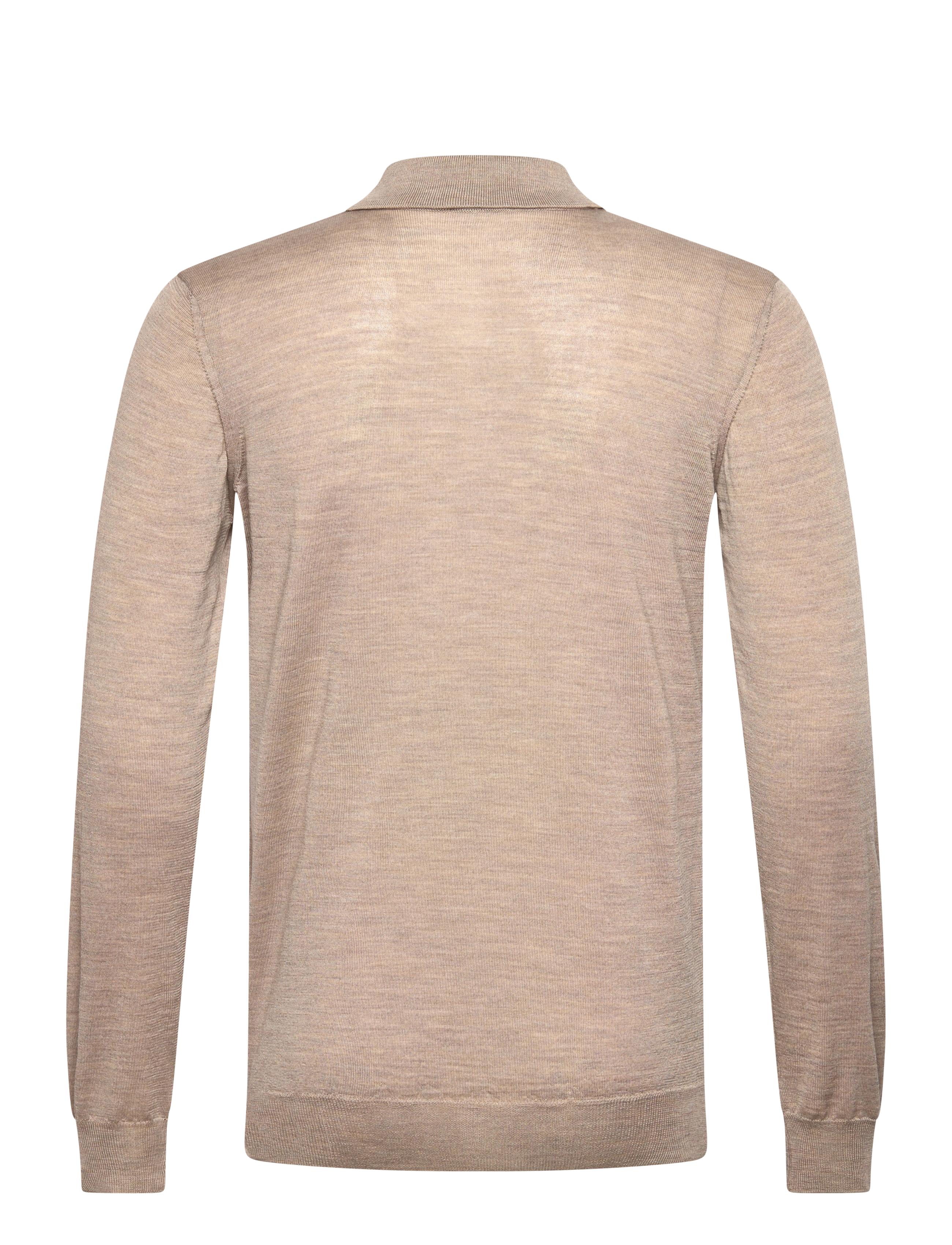 Oscar Jacobson - Melvin Poloshirt - pikkade varrukatega kootud polosärgid - baked beige - 1