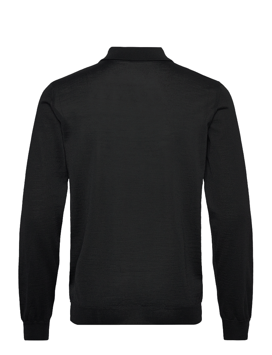 Oscar Jacobson - Melvin Poloshirt - pikkade varrukatega kootud polosärgid - black tile - 1