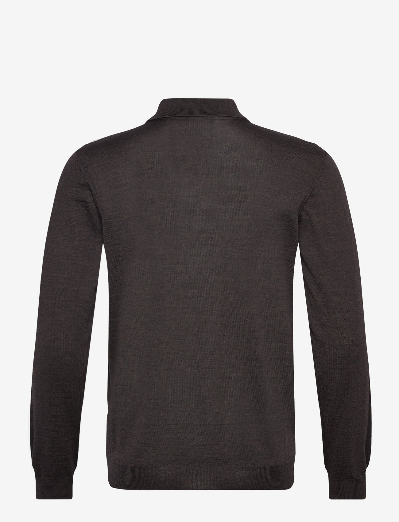 Oscar Jacobson - Melvin Poloshirt - langärmelige gestrickte polohemden - brown flannel - 1