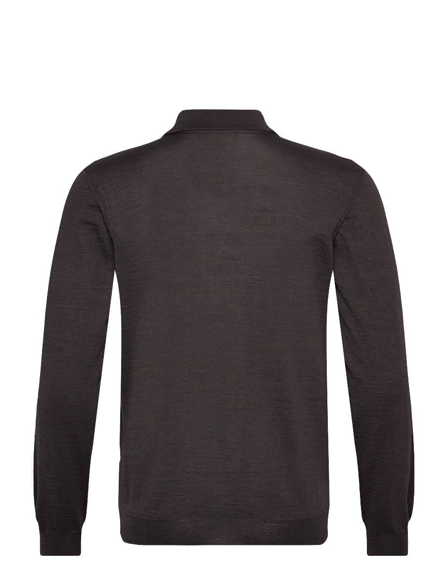 Oscar Jacobson - Melvin Poloshirt - pikkade varrukatega kootud polosärgid - brown flannel - 1