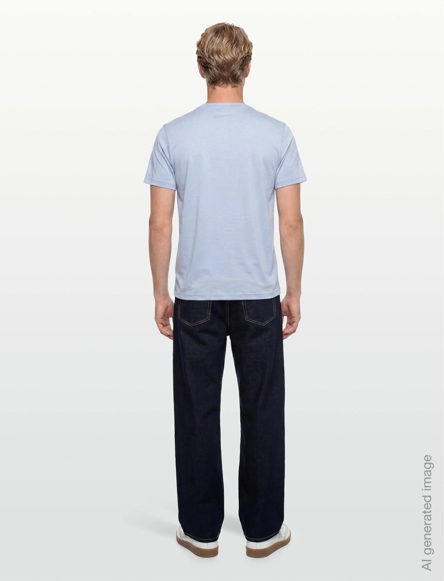 Oscar Jacobson - Kim T-shirt S-S - kurzärmelig - chambray blue - 4