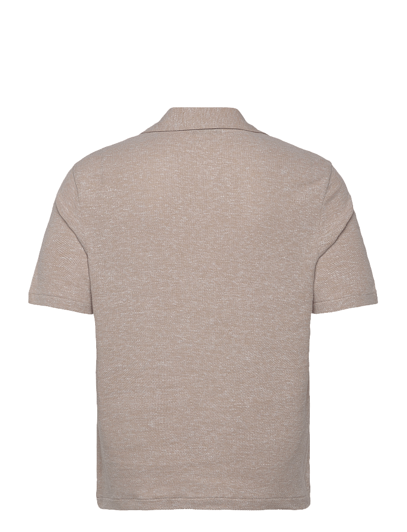 Oscar Jacobson - Konrad Reg Shirt S-S - basic skjortor - almond beige - 1