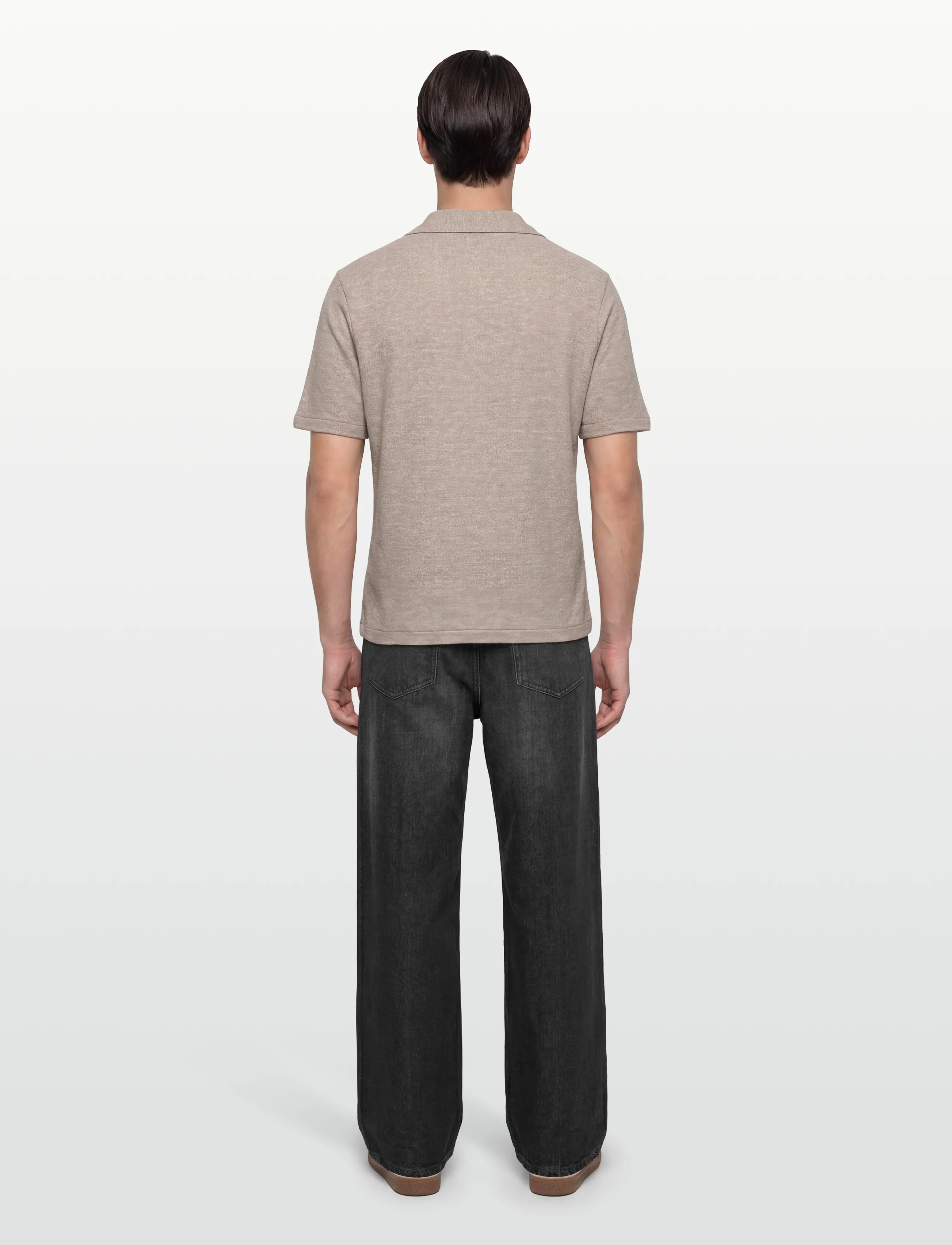 Oscar Jacobson - Konrad Reg Shirt S-S - basic skjorter - almond beige - 4