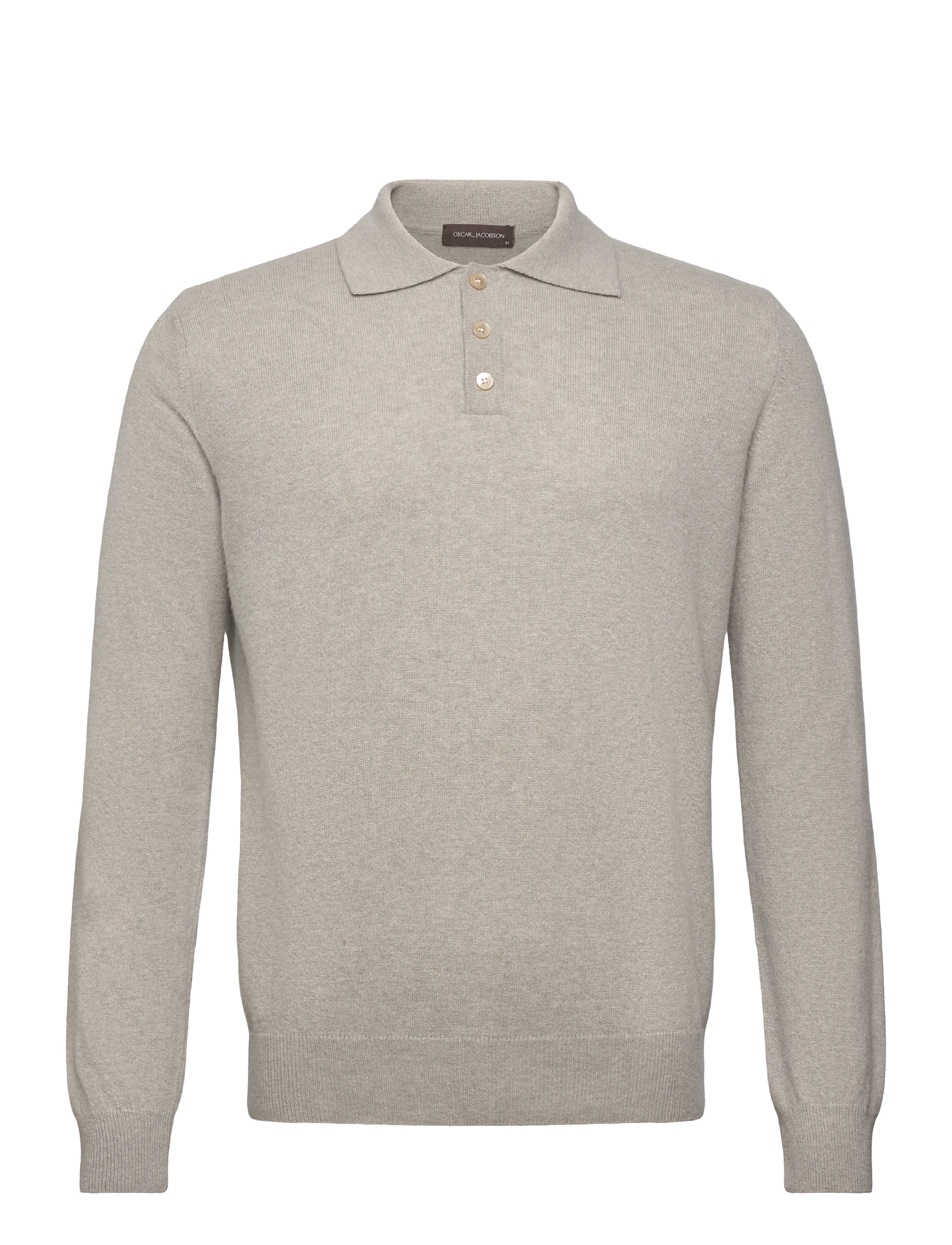 Oscar Jacobson Pepe Poloshirt, XXL, Beige, Strik > Langærmede Strikkede Poloer, Herre