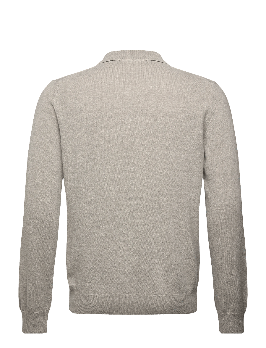 Oscar Jacobson - Pepe Poloshirt - long-sleeved knitted polos - brick beige - 1