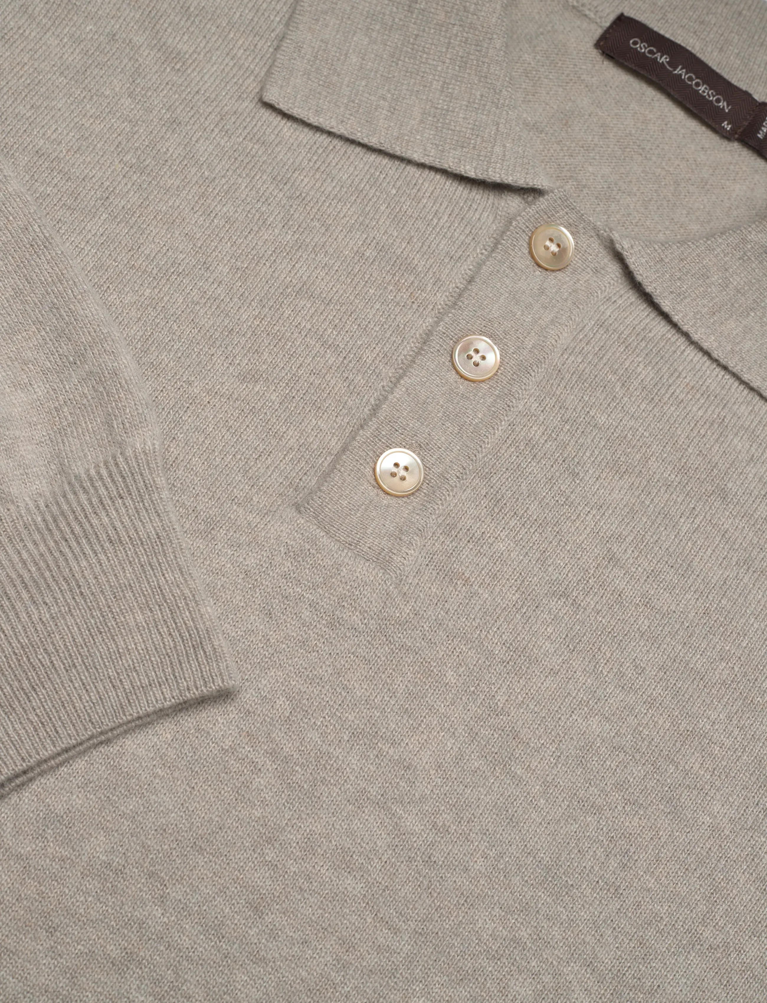 Oscar Jacobson - Pepe Poloshirt - poloer i strik med lange ærmer - brick beige - 2
