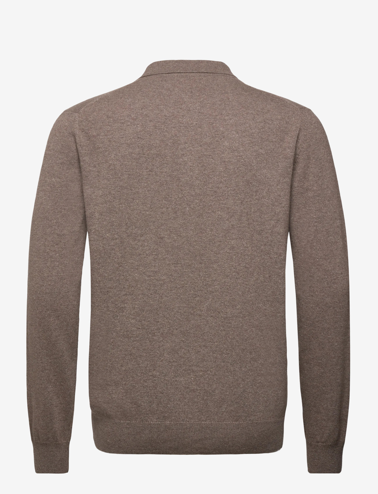 Oscar Jacobson - Pepe Poloshirt - langärmelige gestrickte polohemden - walnut beige - 1