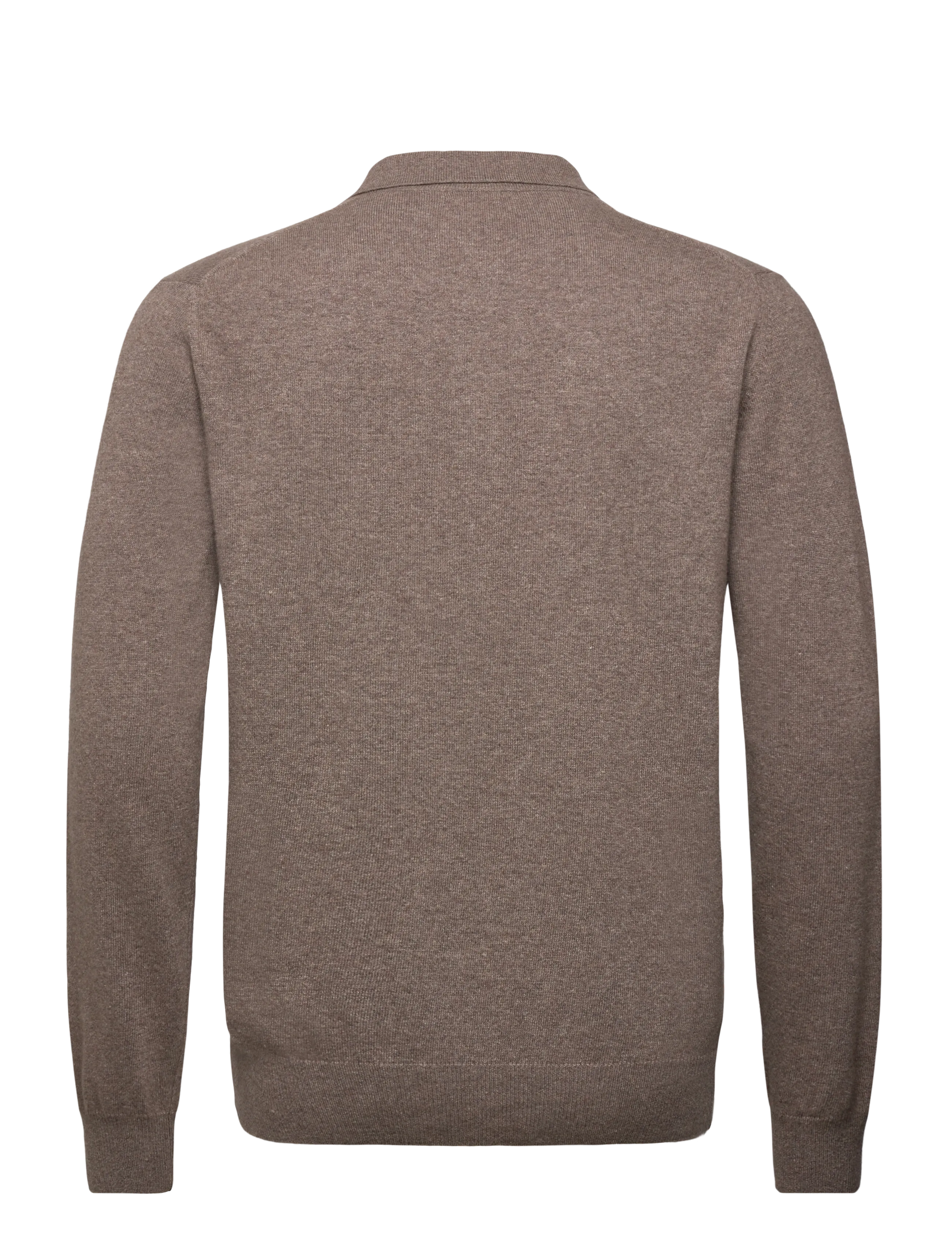 Oscar Jacobson - Pepe Poloshirt - long-sleeved knitted polos - walnut beige - 1