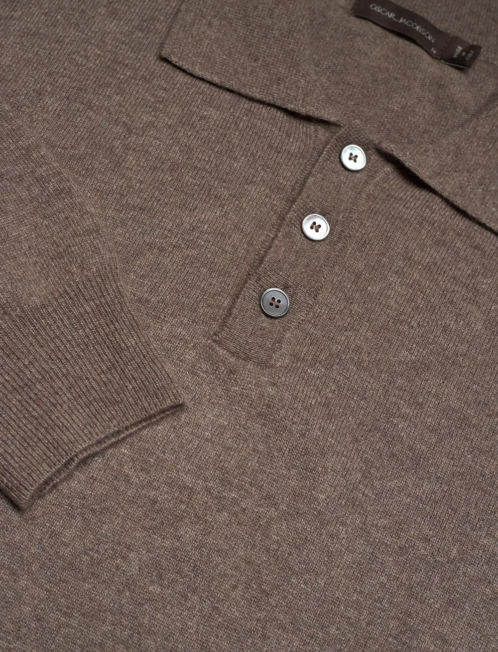 Oscar Jacobson - Pepe Poloshirt - knitted polos - walnut beige - 2