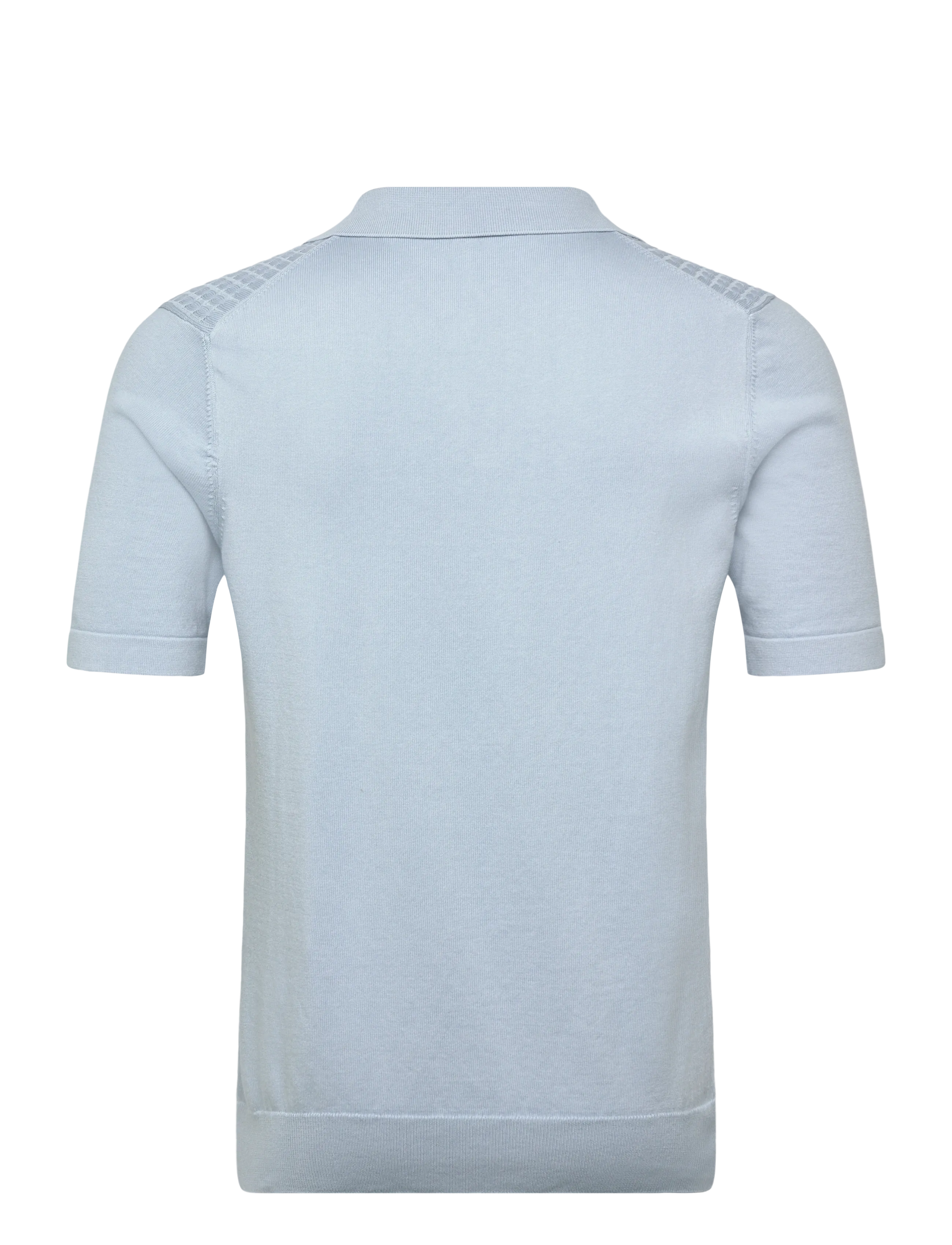 Oscar Jacobson - Alf Poloshirt S-S - knitted polos - chambray blue - 1