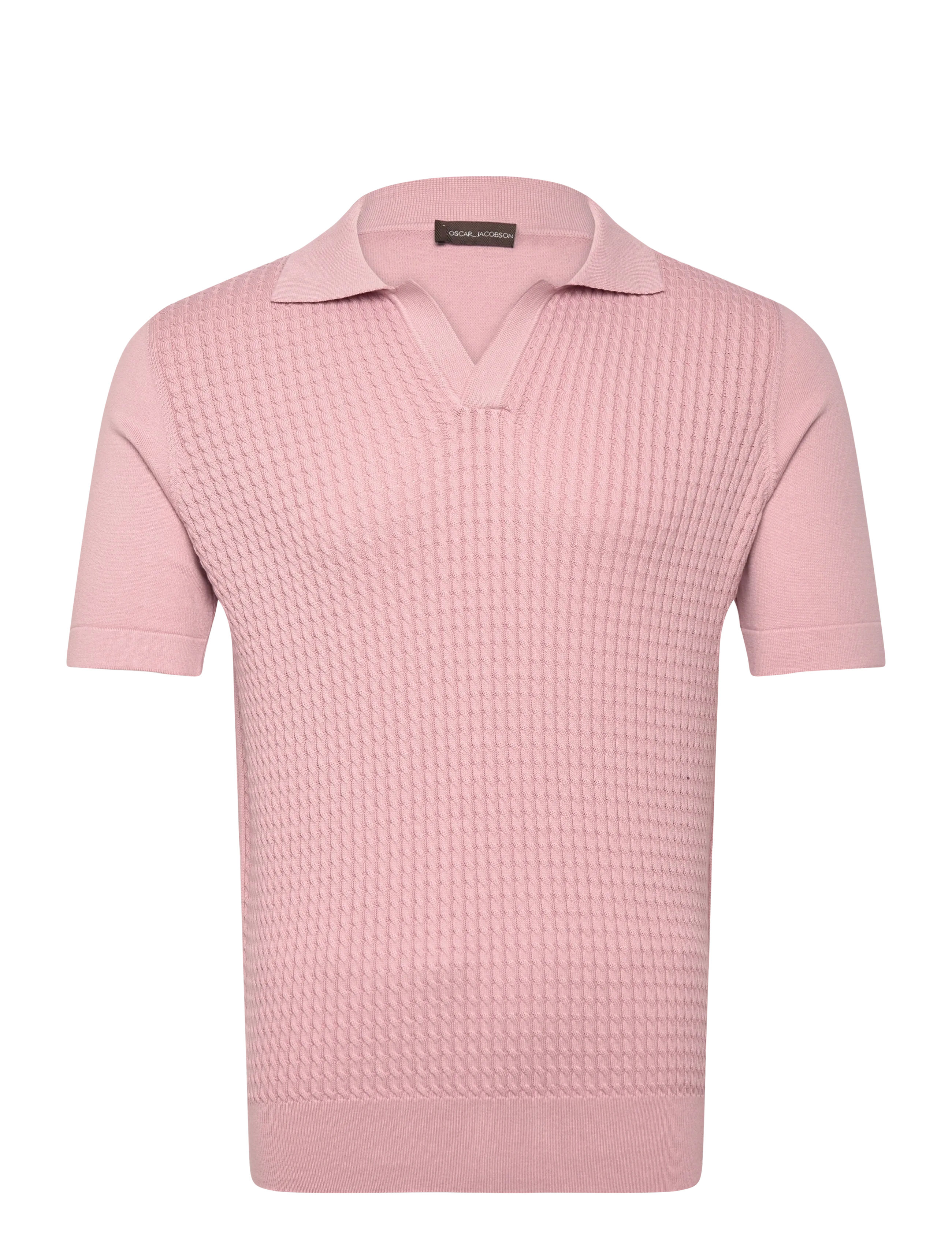 Oscar Jacobson Alf Poloshirt S-S - Short sleeve knitted polos - DESERT ROSE / pink/rose
