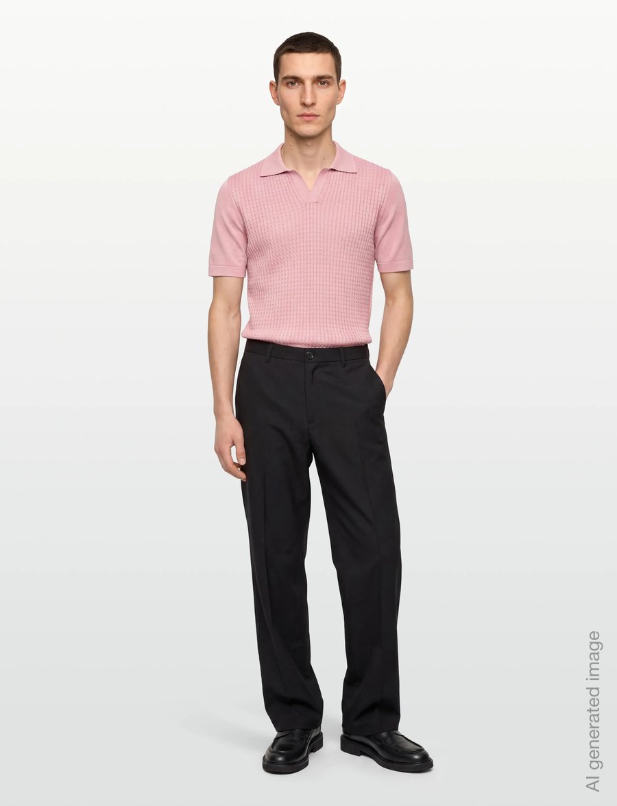 Oscar Jacobson - Alf Poloshirt S-S - knitted polos - desert rose - 0