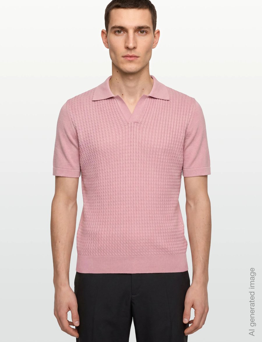 Oscar Jacobson - Alf Poloshirt S-S - knitted polos - desert rose - 3