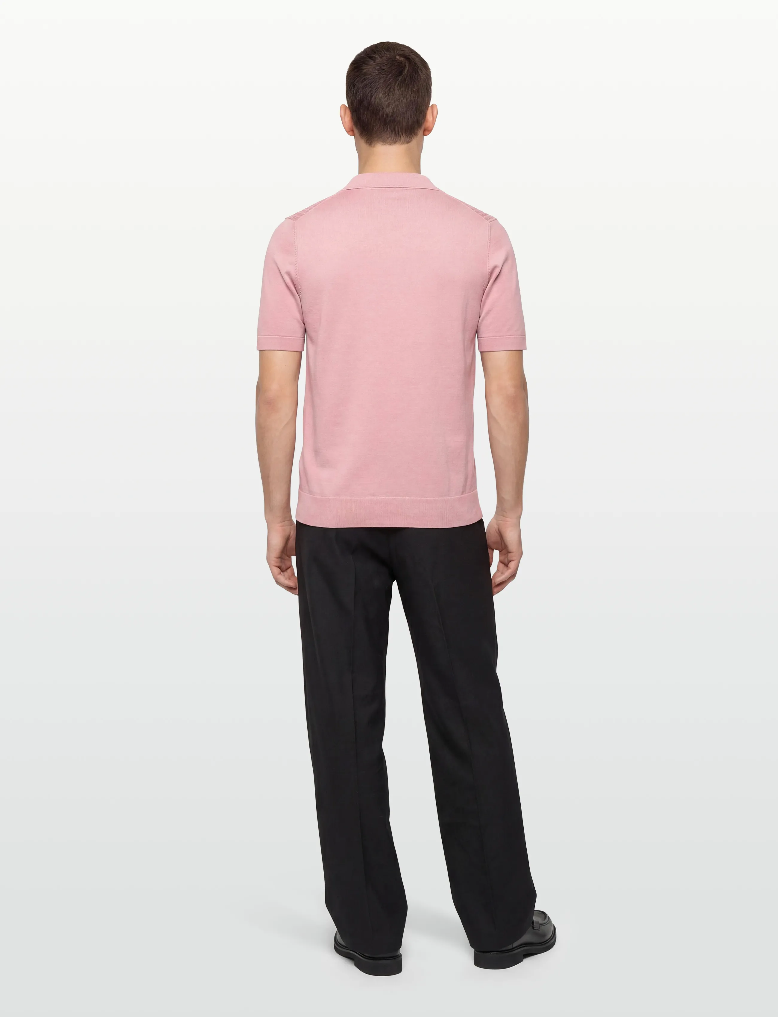 Oscar Jacobson - Alf Poloshirt S-S - gestrickte polohemden - desert rose - 4