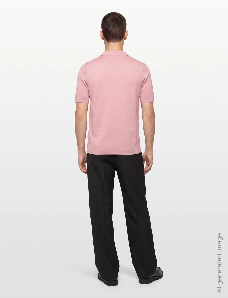 Oscar Jacobson - Alf Poloshirt S-S - knitted polos - desert rose - 4