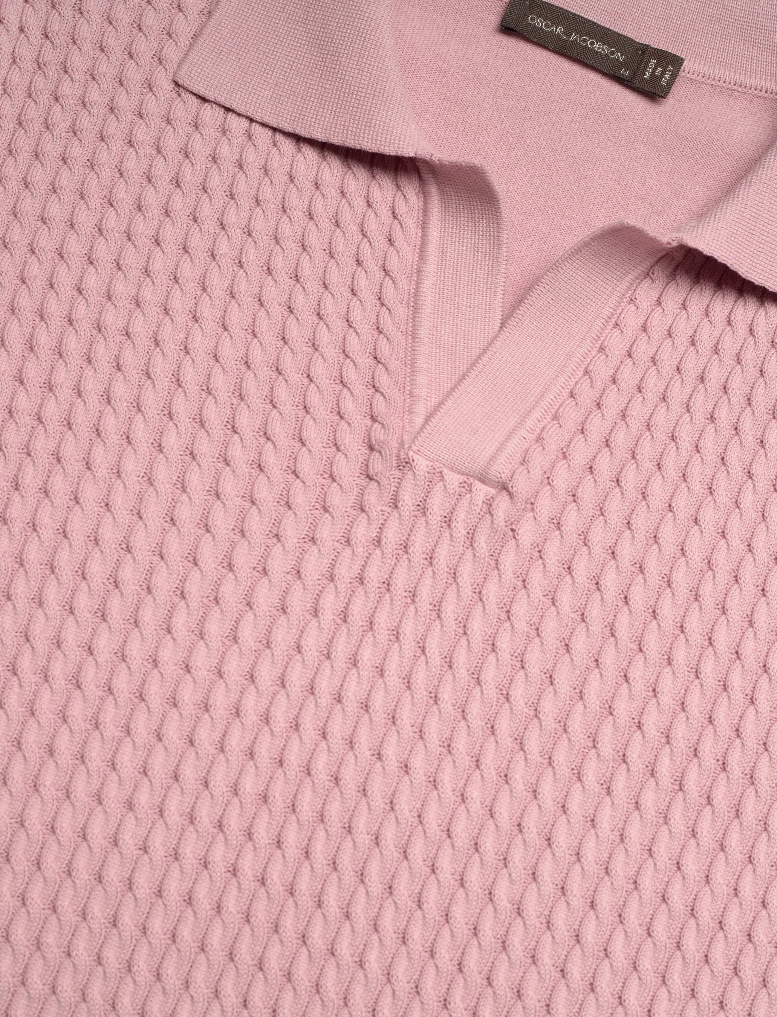 Oscar Jacobson - Alf Poloshirt S-S - knitted polos - desert rose - 2
