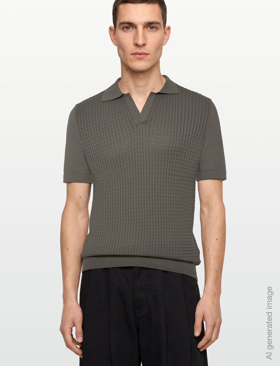 Oscar Jacobson - Alf Poloshirt S-S - knitted polos - nettle green - 3