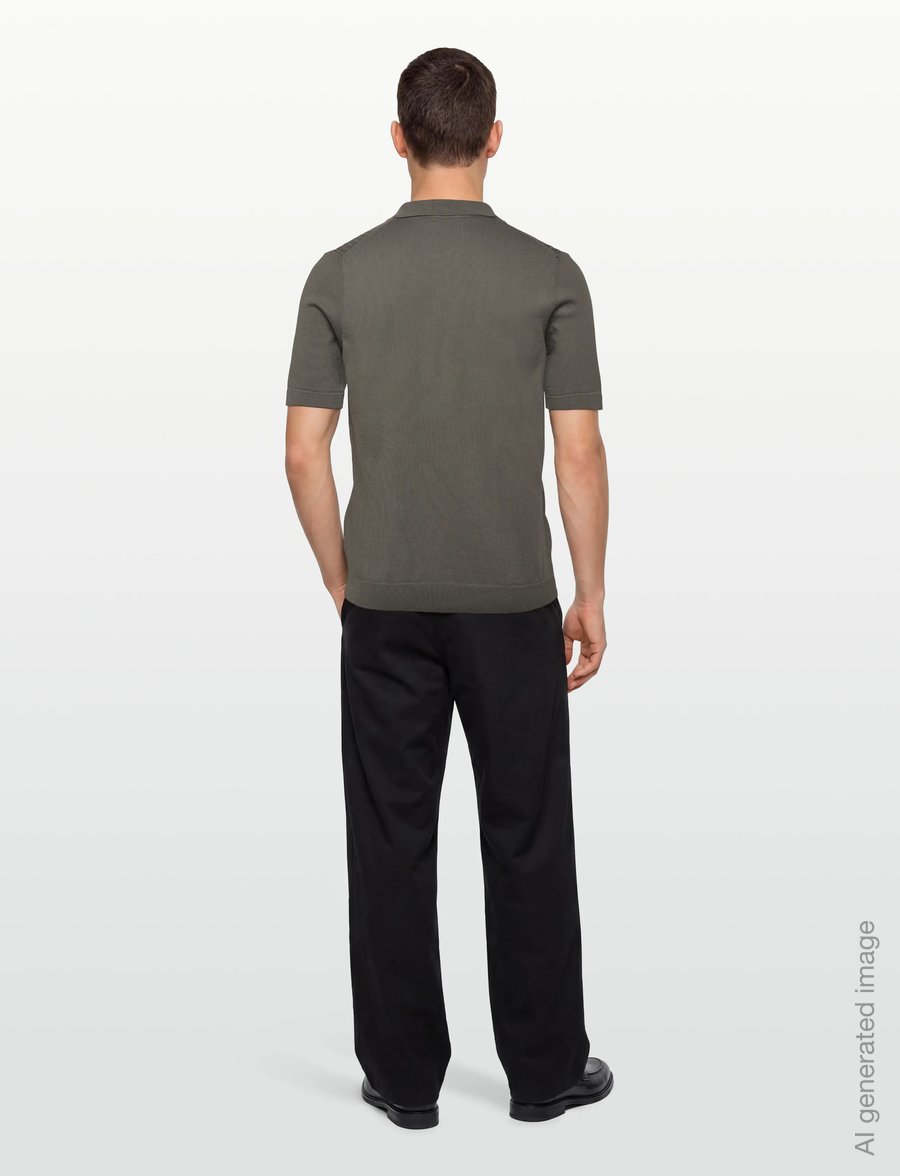 Oscar Jacobson - Alf Poloshirt S-S - knitted polos - nettle green - 4