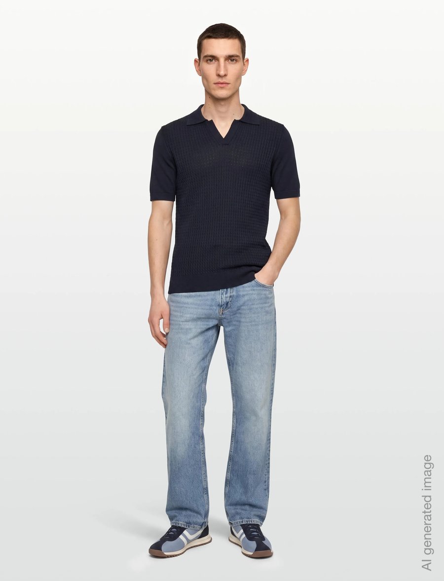 Oscar Jacobson - Alf Poloshirt S-S - kootud polosärgid - night blue - 0