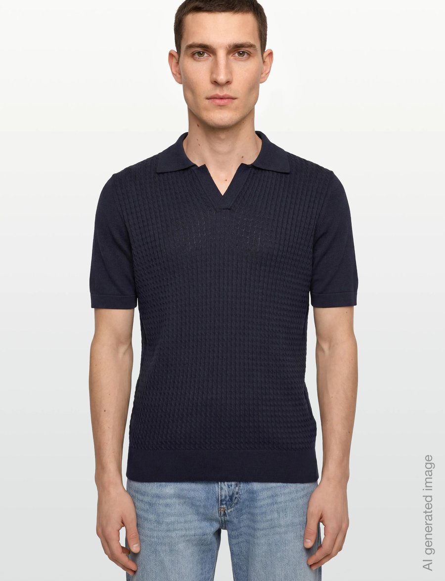 Oscar Jacobson - Alf Poloshirt S-S - kootud polosärgid - night blue - 3
