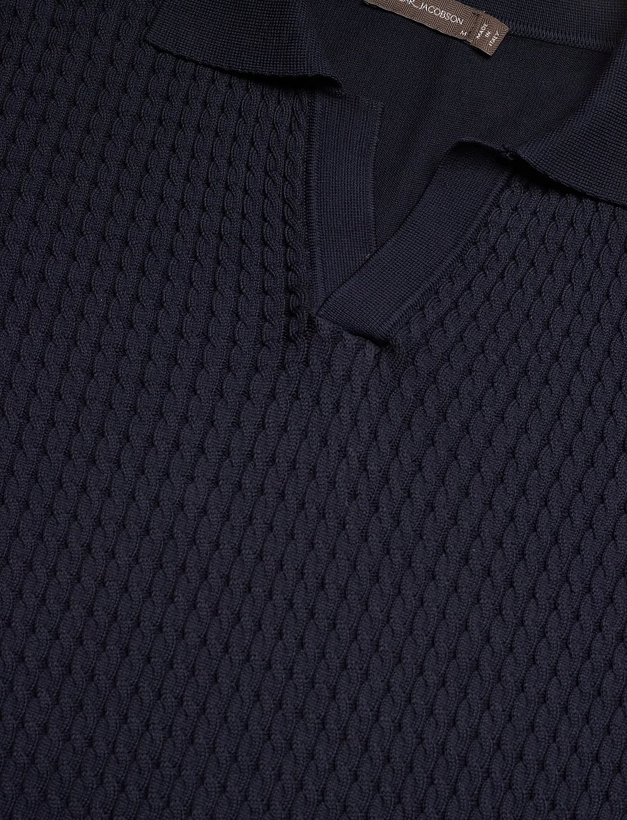 Oscar Jacobson - Alf Poloshirt S-S - kootud polosärgid - night blue - 5