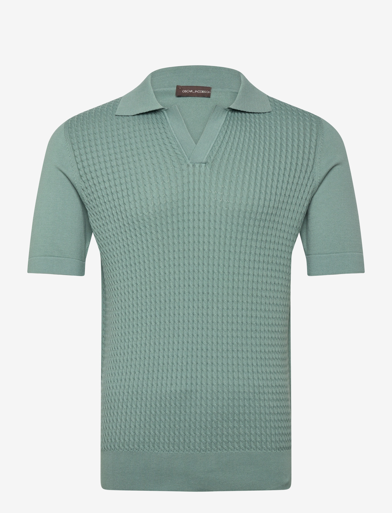 Oscar Jacobson - Alf Poloshirt S-S - knitted polos - rosmary green - 0