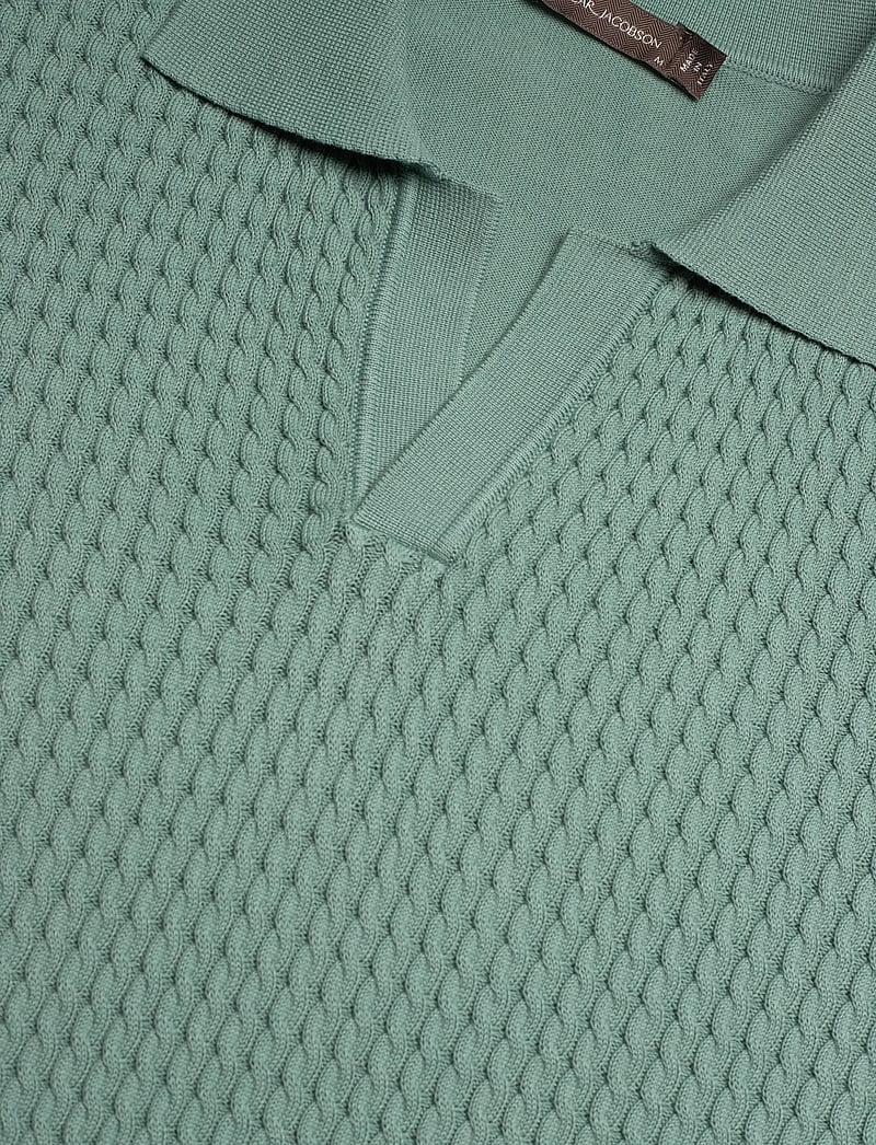 Oscar Jacobson - Alf Poloshirt S-S - knitted polos - rosmary green - 2