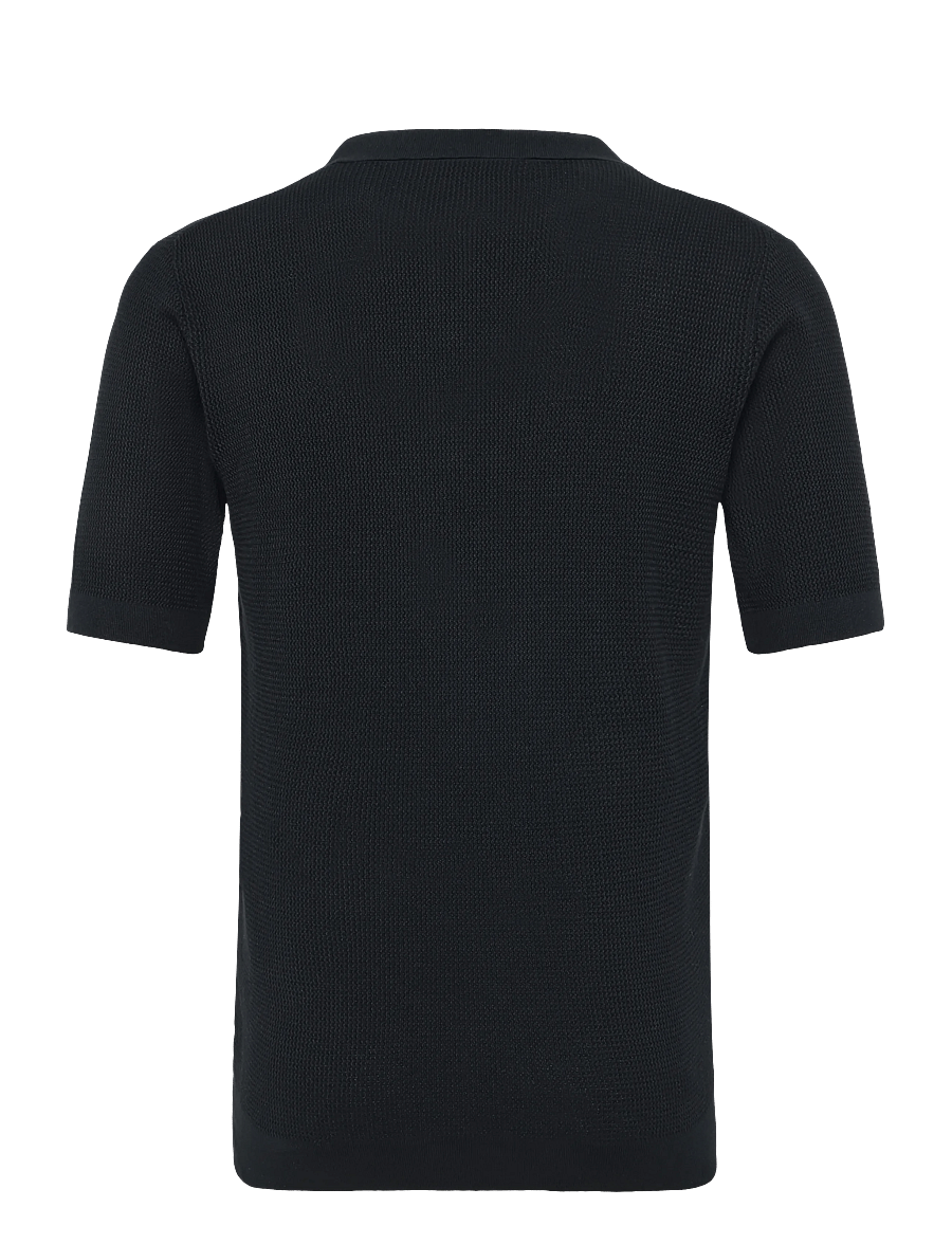 Oscar Jacobson - Patrick Poloshirt - stickade pikéer - black - 1