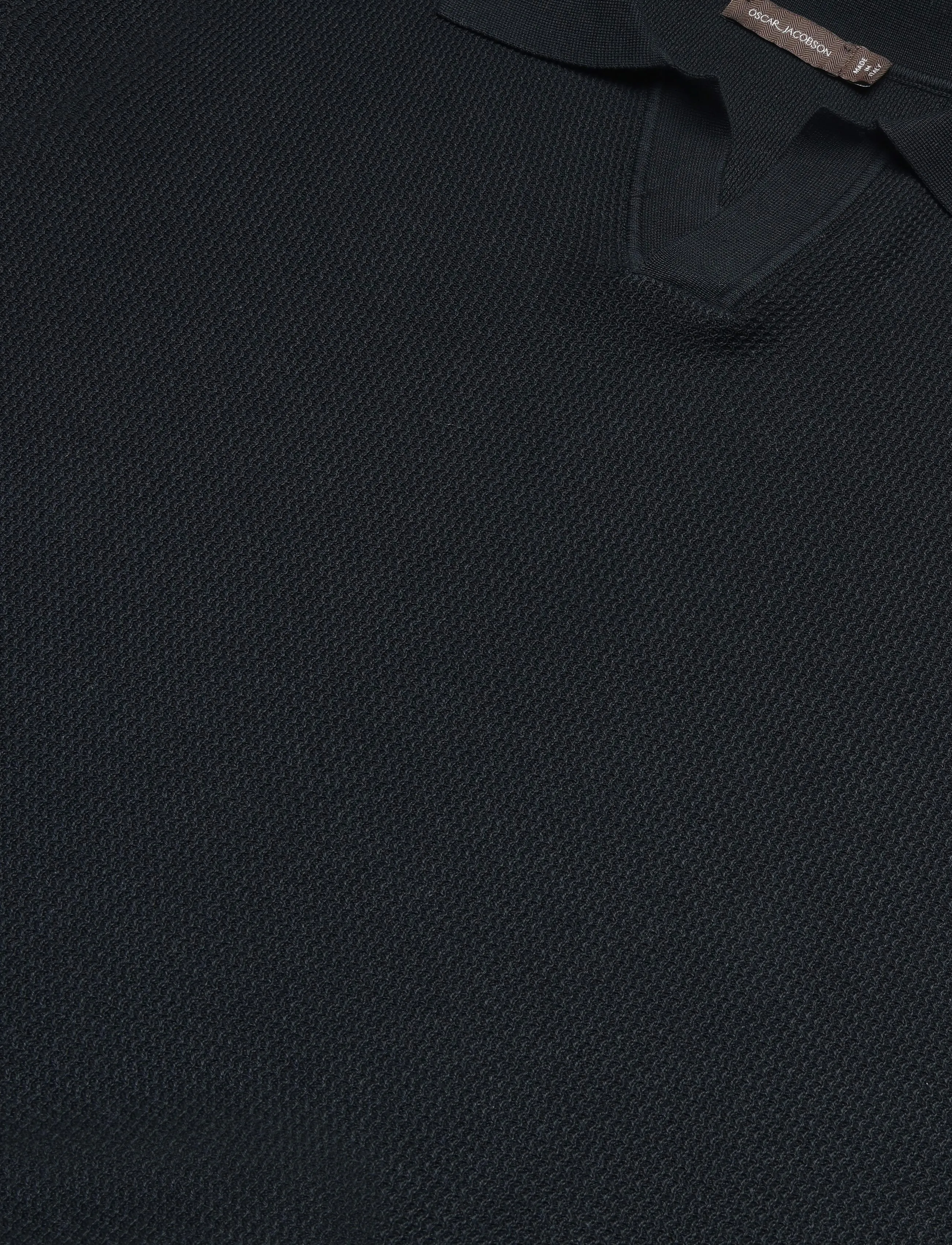 Oscar Jacobson - Patrick Poloshirt - stickade pikéer - black - 2
