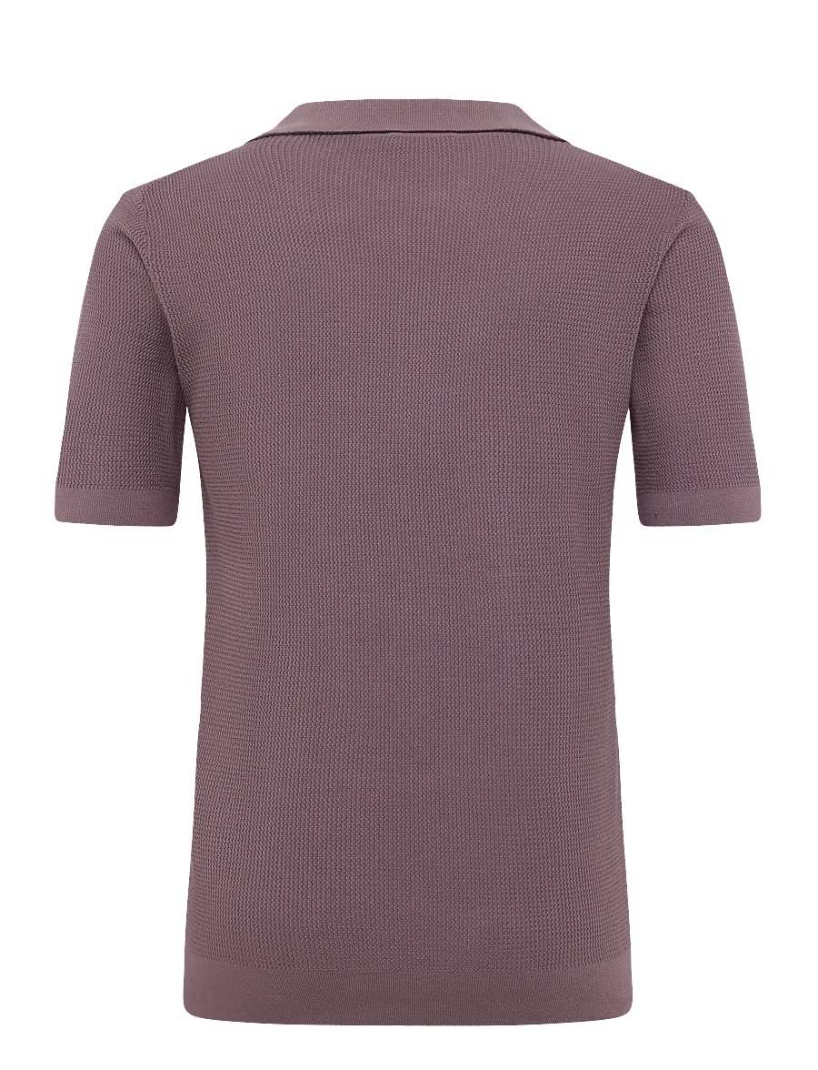 Oscar Jacobson - Patrick Poloshirt - langärmlige strick-polohemden - purple - 1