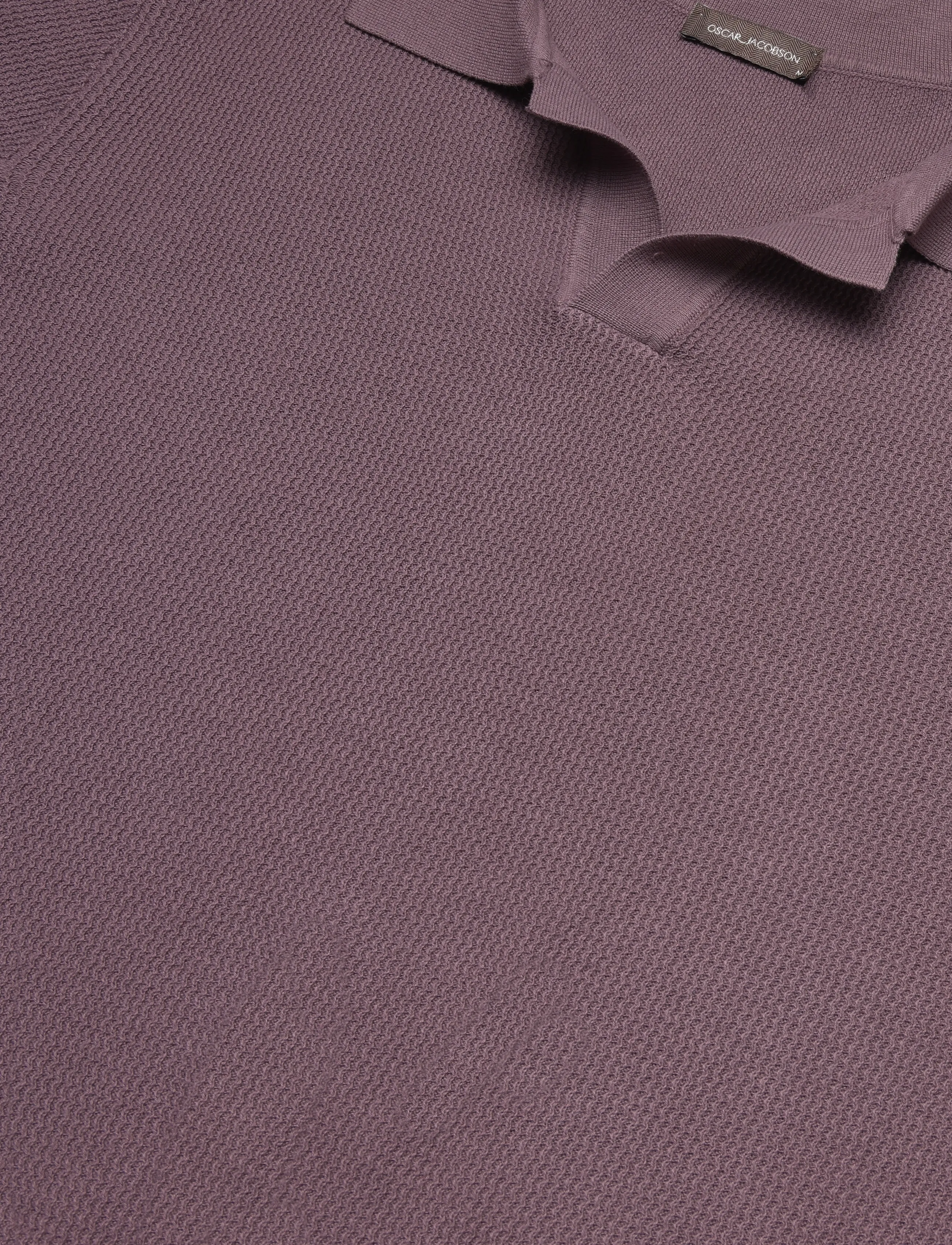 Oscar Jacobson - Patrick Poloshirt - langärmlige strick-polohemden - purple - 2