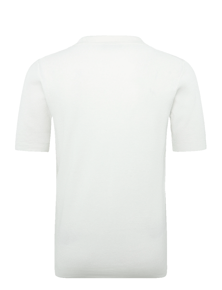 Oscar Jacobson - Patrick Poloshirt - langärmlige strick-polohemden - snow white - 2