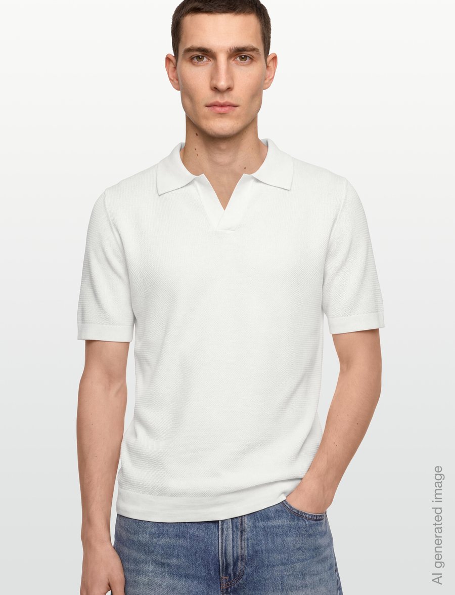 Oscar Jacobson - Patrick Poloshirt - langärmlige strick-polohemden - snow white - 3