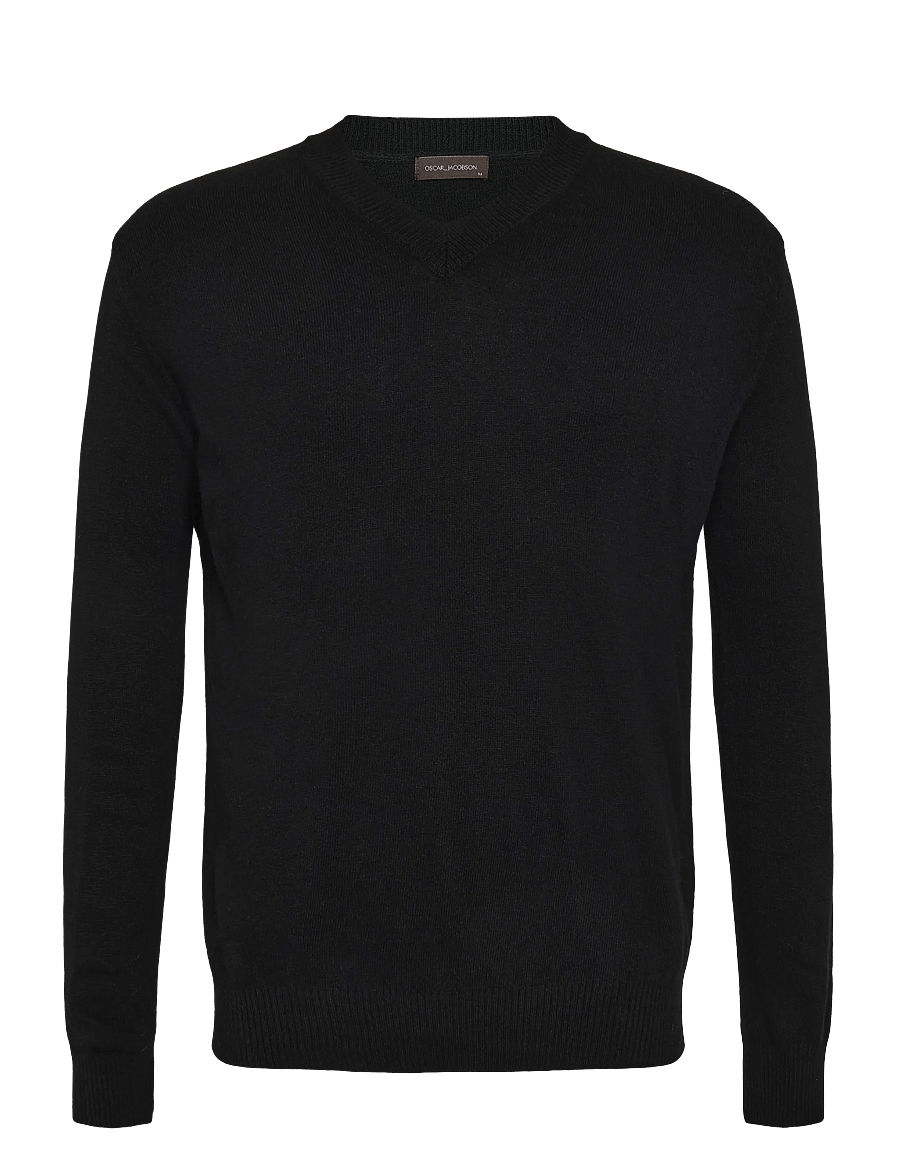 Oscar Jacobson - Gregor V-neck - v-ausschnitt - black - 0